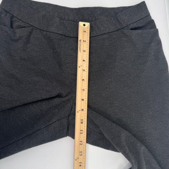 J Jill Pants Women Petite Medium Gray Ponte Slim Leg Stretch Knit Pull On Pocket - Picture 10 of 12